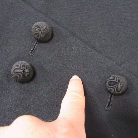 Vintage Christian Dior Black Jacket with Removable White Collar and Cuffs - Picture 5 of 5